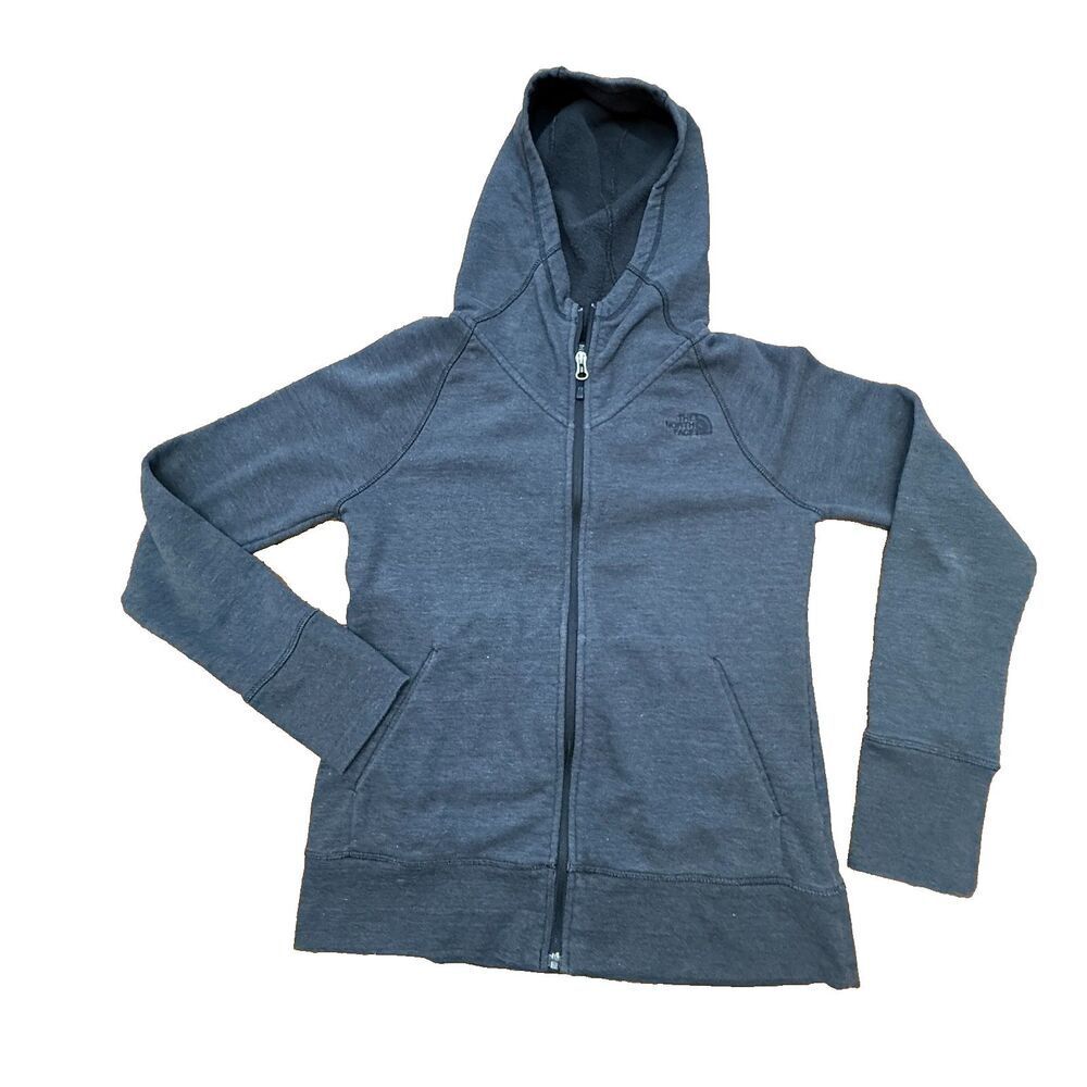 The North Face Women’s Full Zip Hoodie Black/ Black Logo Size M Medium